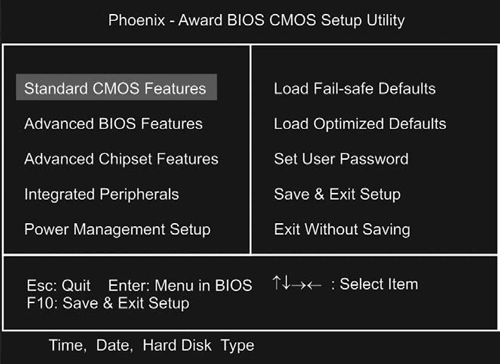 БИОС настройка BIOS Phoenix и Award bios