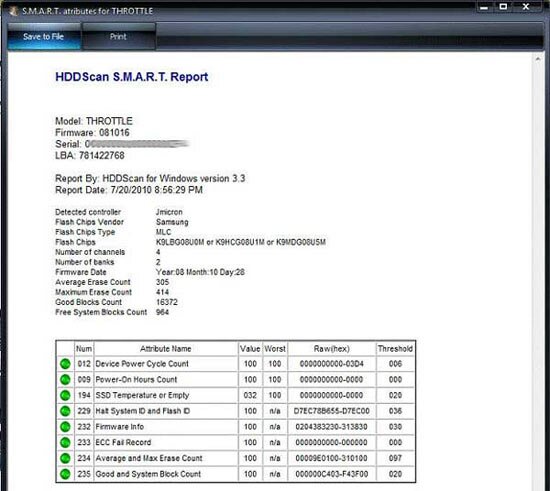 Программа HDD Scan для проверки и дигностики жесткого диска