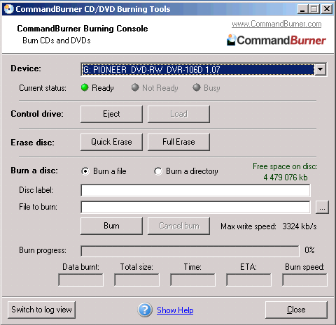 программа CommandBurner